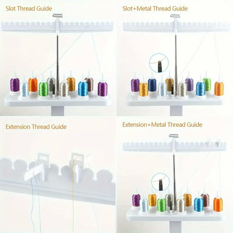 ACCESSORY: Twenty Spool Adjustable Height Thread Stand for Sewing Machines
