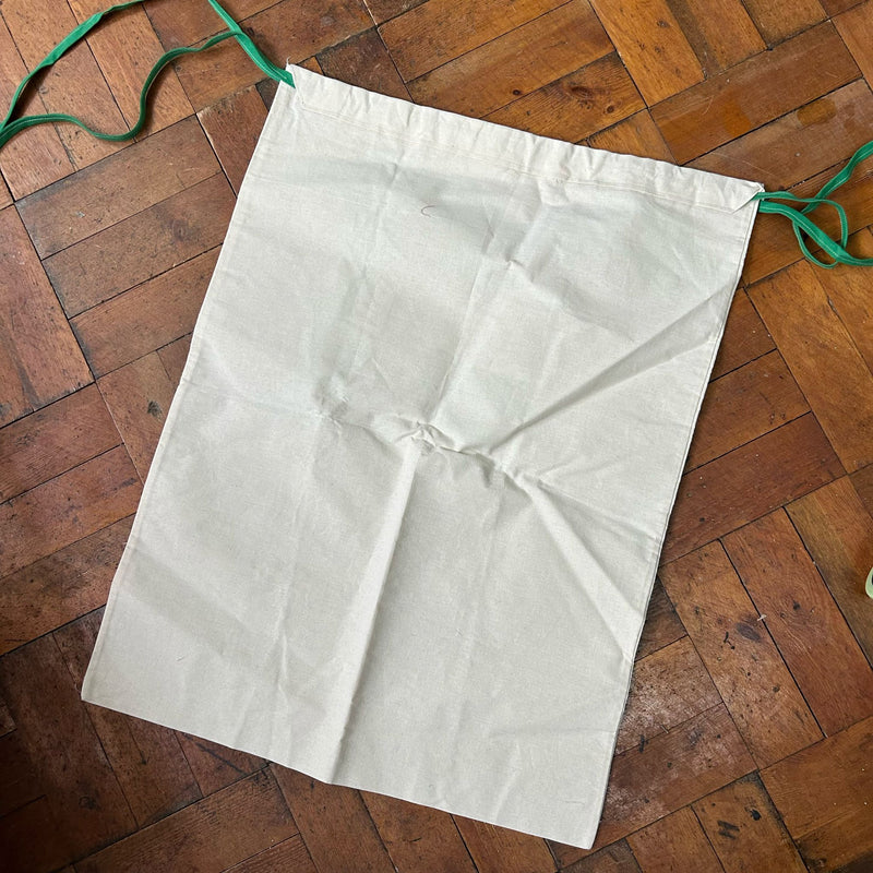 SAMPLE SALE: 26BX: Jumbo Drawstring Sack in Calico (Approx 21" x 27")
