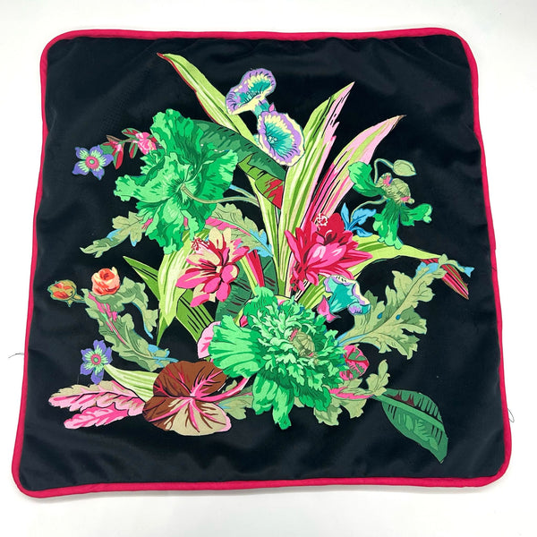 SAMPLE SALE: 26DU: Velvet Floral Appliqué Cushion COVER ONLY