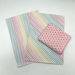 FABRIC BUNDLE: Two A4 Sheets PU + FQ Liberty | Garden Party 'Jester' Picnic Trifle 7335C: RAINBOW Option D