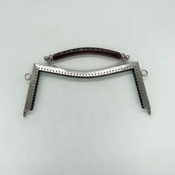 HARDWARE: 20cm / 8" Faux Tortoiseshell Bag Frame: Silver colour EMBOSSED