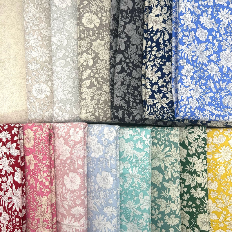 FABRIC BUNDLE: Fifteen PRECUT 20" x 27" Pieces: Liberty | Emily Blossom