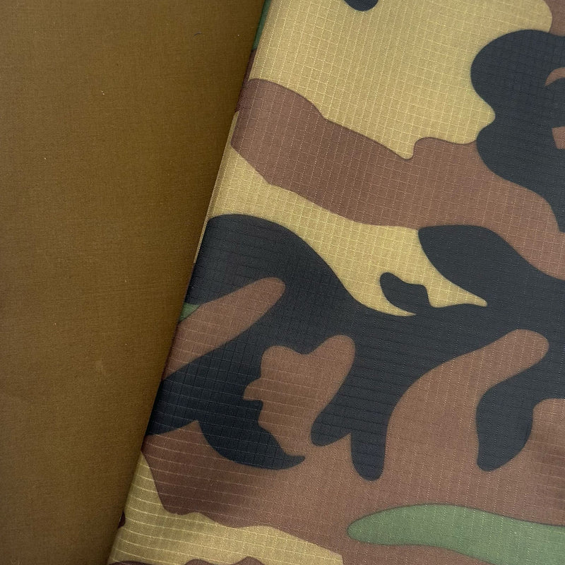PERFECT PAIRING: ½m Duo: Water-Repellent Ranger 4 in Tap Beech + Camo Polyester Ripstop