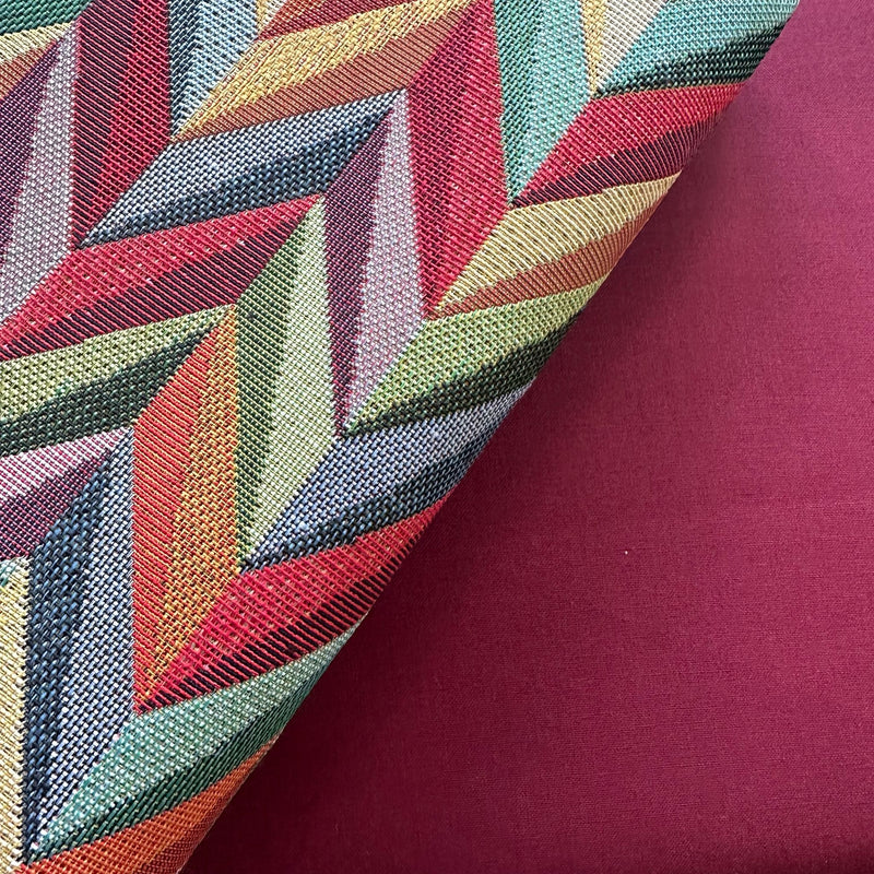 NM Designs Workshop Bundle | 7th April 2025: The XL Ruler Bag: 1m Tapestry 'ZigZag' + 1m Claret Plain