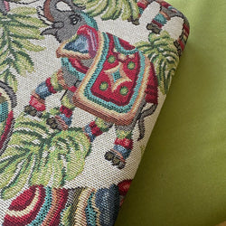 NM Designs Workshop Bundle | 7th April 2025: The XL Ruler Bag: 1m Tapestry 'Indian Elephants' + 1m Sage Plain