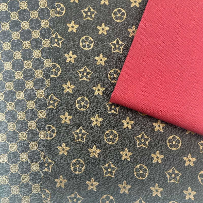 FABRIC BUNDLE: Two A4 Sheets PU + FQ Moda Premium Solid in Oxblood: Option W