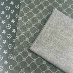 FABRIC BUNDLE: Two A4 Sheets PU + FQ Makower 'Linen Texture' Cotton Blender 1473 in S8 Slate: Option V2