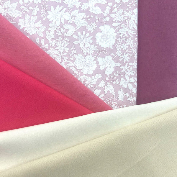 FABRIC BUNDLE for Kaleidoscope Star Cushion: Liberty 'Emily Blossom' 406A POWDER ROSE option