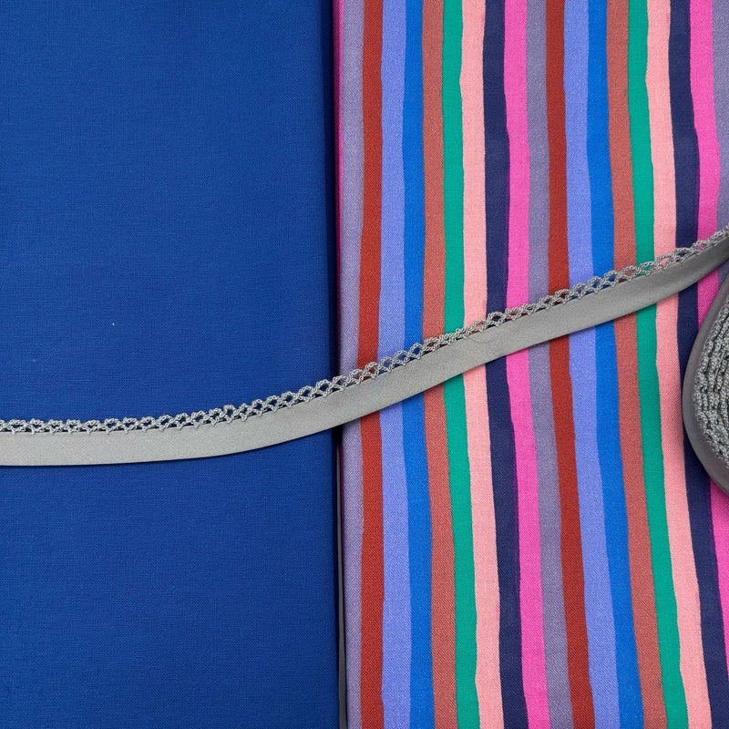 SPECIAL BUY: 1/2m Duo + 5m Crochet Bias Binding: Carolyn Gavin 'Stripe Love' Tropical Option