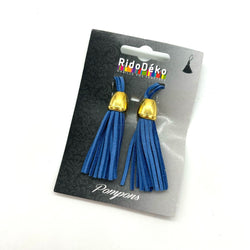 HARDWARE: One Pair Premium Faux Suede Leather Tassels: ROYAL