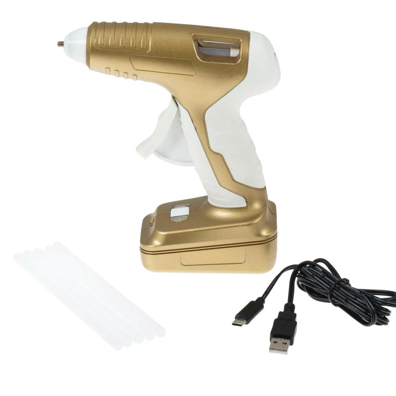 EASTER SPECIAL BUY: Trimits Hi-Tack RECHARGEABLE CORDLESS Glue Gun + FREE Bag of Crafty Stuff worth £10!
