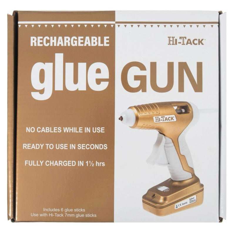 EASTER SPECIAL BUY: Trimits Hi-Tack RECHARGEABLE CORDLESS Glue Gun + FREE Bag of Crafty Stuff worth £10!