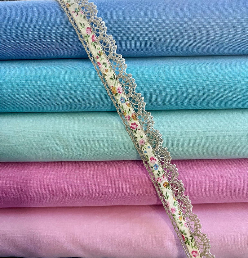 TRIM: Scalloped Lace Edge Vintage Style Floral: by the METRE