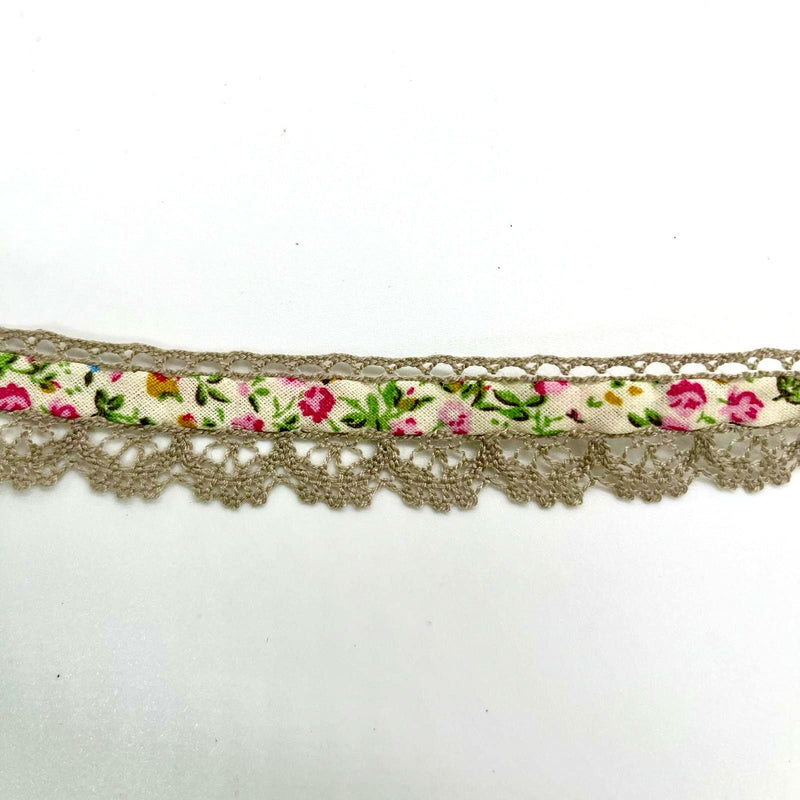 TRIM: Scalloped Lace Edge Vintage Style Floral: by the METRE
