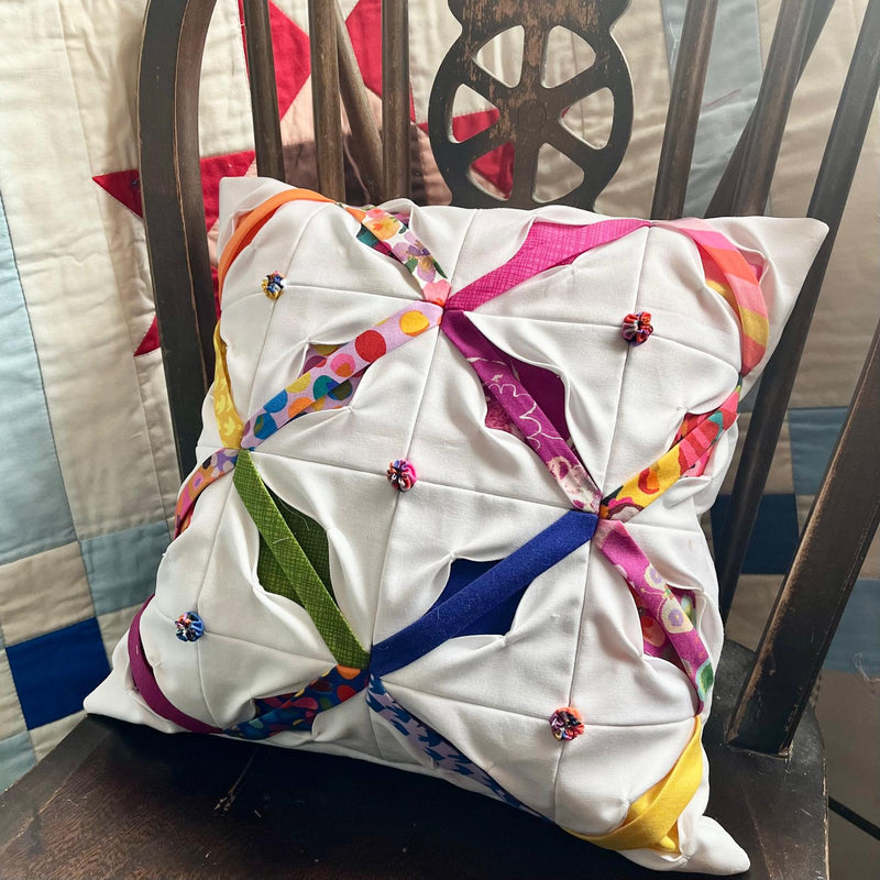 INSTRUCTIONS: Folded Flower Cushion: PRINTED VERSION