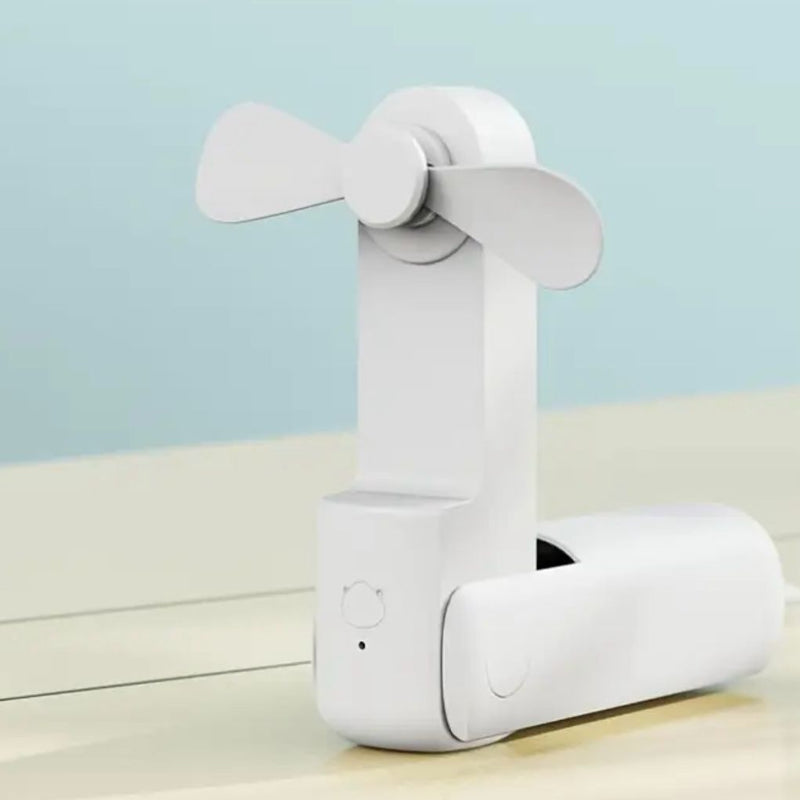 ACCESSORY: Mini Handheld Portable Fan (1200mAh Battery Powered with USB Charging): MINT colour