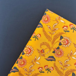 PERFECT PAIRING: 1/2m Art Gallery Fabrics 'Treillage Gilt (Gilt Trellis)' + 1/2m Water-Repellent Fabric in Navy