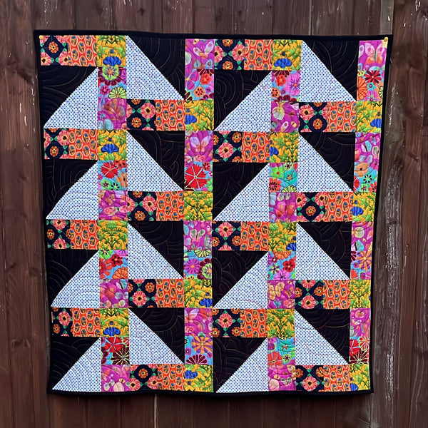 FABRIC KIT: Zig-Zag Quilt: Cheery Brights Option