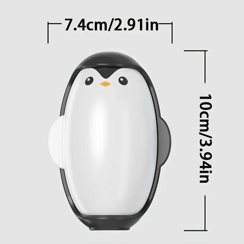 ACCESSORY: Penguin-Shaped Washable Sticky Lint Roller: BLUE colour