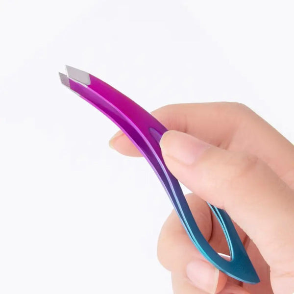 TOOL: Tweezers: Leaf Shape: Ombre Rainbow colour