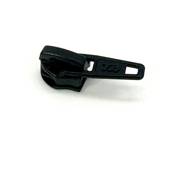 HARDWARE: Metal Zip Slider & Pull: PLAIN: Size 5: BLACK