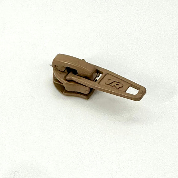 HARDWARE: Metal Zip Slider & Pull: PLAIN: Size 5: BEIGE