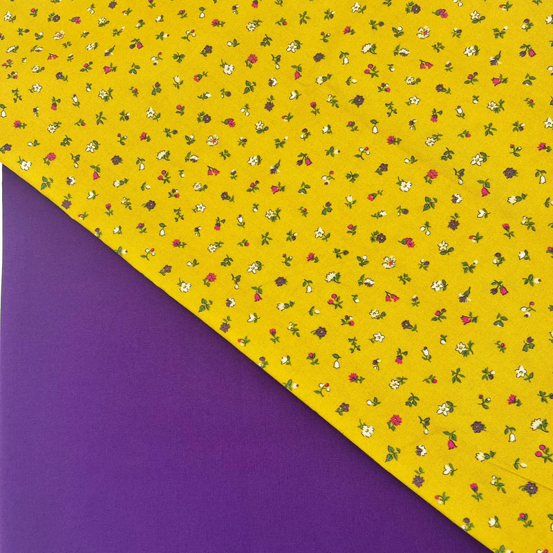 Half Metre Heaven: Liberty | Flower Shop 'Newland Sprigs' Mustard 415A + Imperial Plain