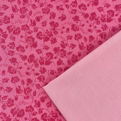 Half Metre Heaven: Liberty | Flower Shop 'Sweet Pea Spot' Pink 413A + Pink Yarn Dyed Cotton Chambray