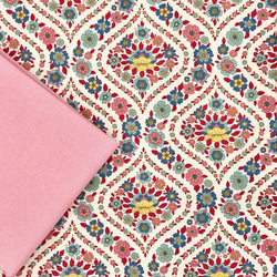 PERFECT PAIRING: 1/2m Tilda | Wallflower Collection: 100618 'Bianca' Red + 1/2m Blush plain
