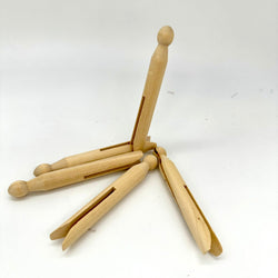 ACCESSORY: Five Wooden Dolly Pegs for the Waxed Bread Bag