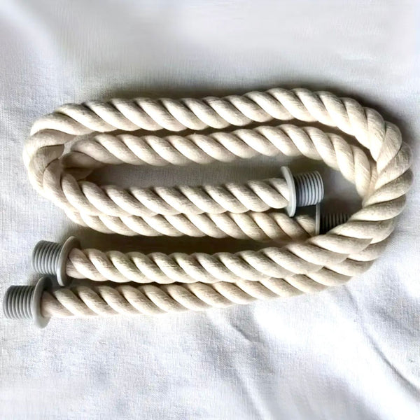 HARDWARE: Interchangeable Rope Bag Handles: One Pair in Ecru