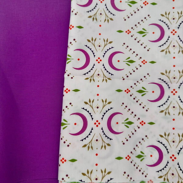 PERFECT PAIRING: 1/2m Duo: Maureen Cracknell for AGF Studio | Soul Fusion 'Crescent Charm Soul' AGFFUSS02806 + Magenta Plain
