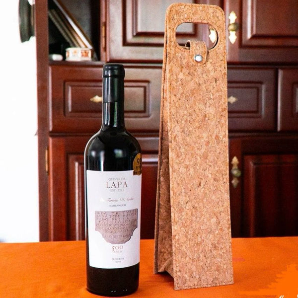 SPECIAL BUY: Premium Natural Portuguese Cork Wine Bottle Carrier: BOHO DIAMONDS option