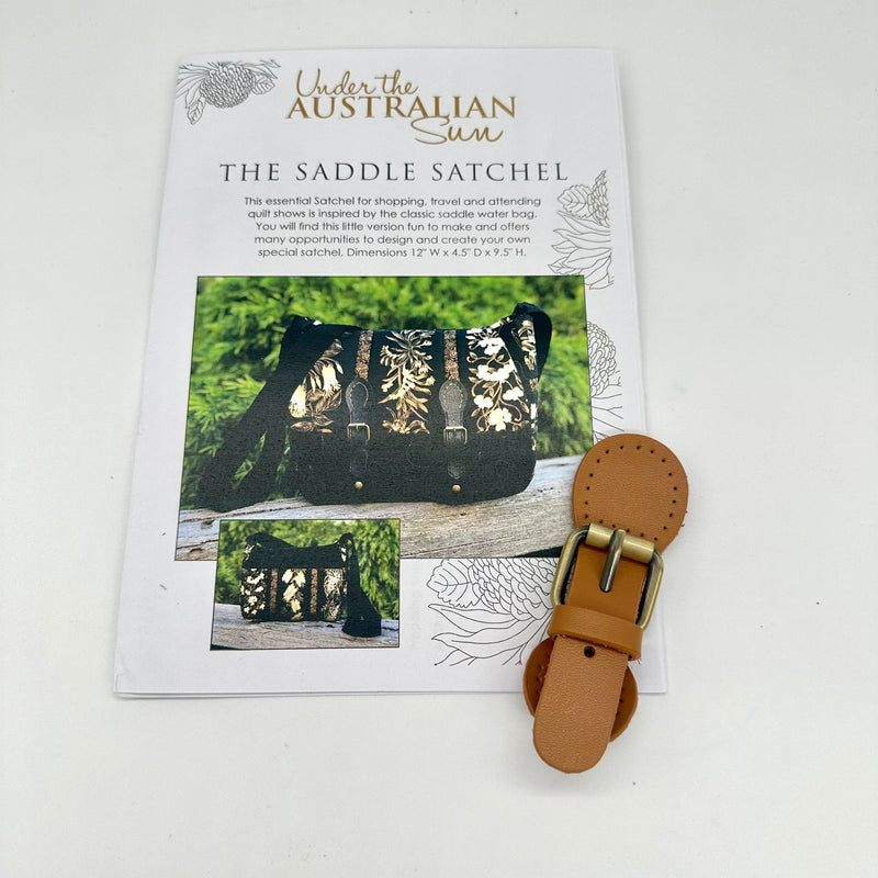 INSTRUCTIONS + HARDWARE: Leesa Chandler 'The Saddle Satchel' + *ONE* Magnetic Leather Buckle in TAN