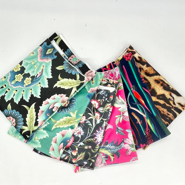 FAT QUARTER BUNDLE: 6 x FQ Chatham Glyn Velvet: Assorted Prints option