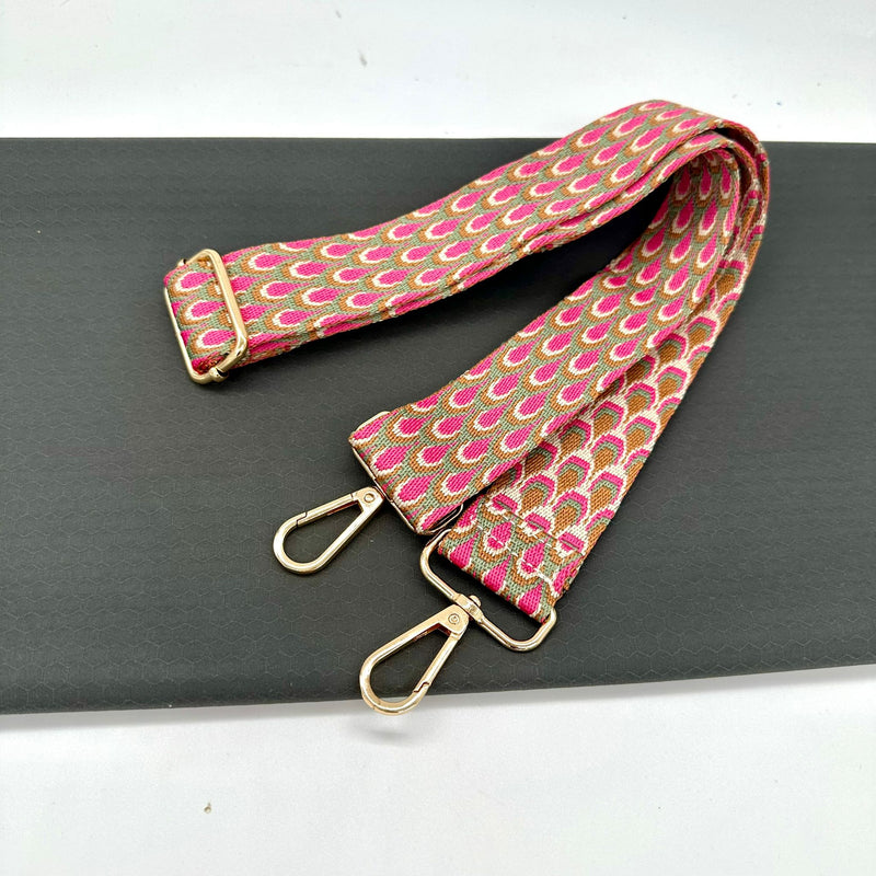 FRIDAY DEAL: 1/2m Antique Bonneville Waxed Cotton in Granite Grey + Adjustable PINK PEACOCK Shoulder Strap