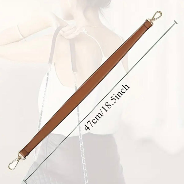 HARDWARE: Izzie's Bag: ONE 46cm Faux Leather Bag Strap with Lobster Clasp Attachment: COFFEE (Dark Brown)
