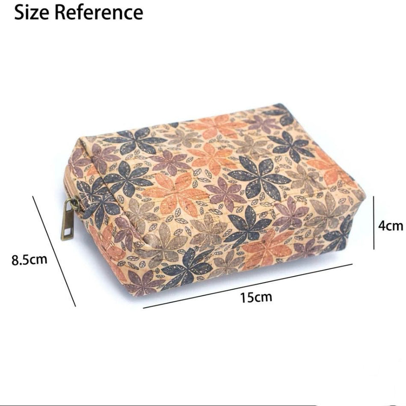 SPECIAL BUY: Premium Natural Portuguese Cork Box Coin Purse: IKAT STYLE option