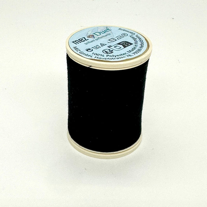 THREAD: Coats Mez Duet 100% POLYESTER: 1000m Spool: Shade 1000 (Black)