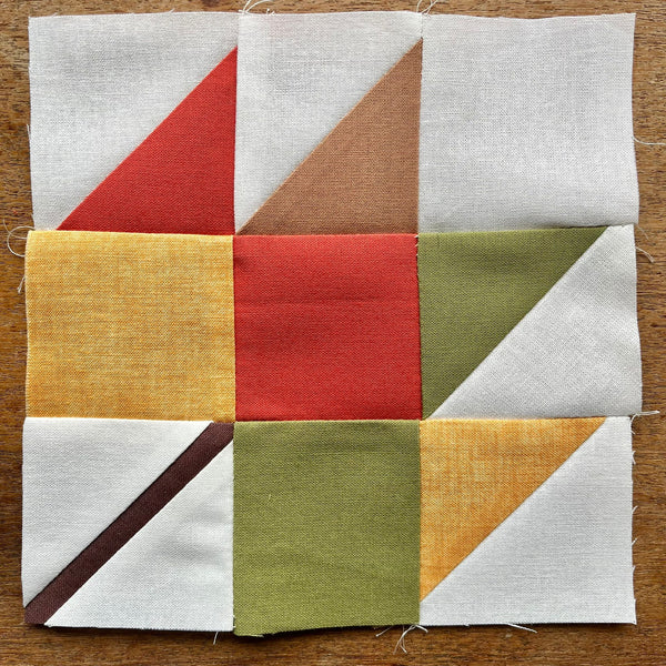INSTRUCTIONS: Quilting With Jane Sew-A-Row BOTM | 'Autumn Leaf' Block: PRINTED VERSION