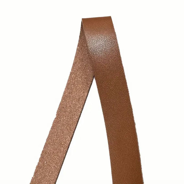 ACCESSORY: 2m Roll of 1" (2.5cm) wide Lychee (Embossed) Faux Leather Strap in DARK BROWN
