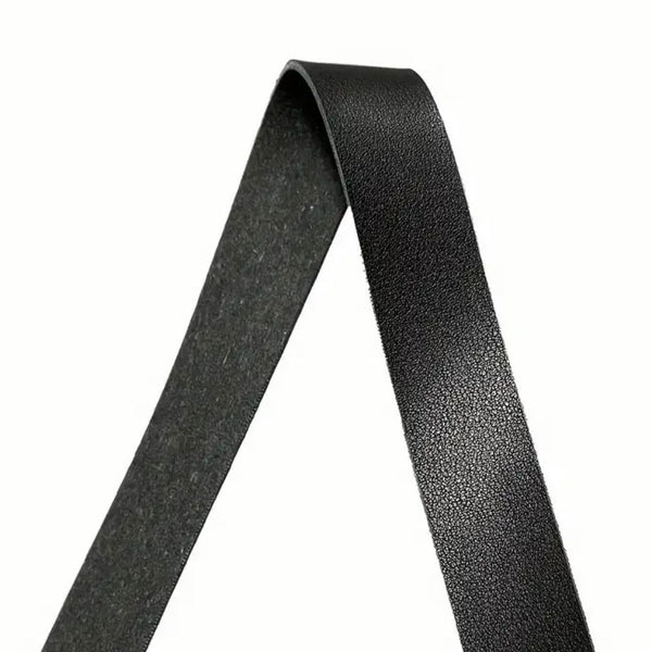 ACCESSORY: 2m Roll of 1" (2.5cm) wide Lychee (Embossed) Faux Leather Strap in BLACK