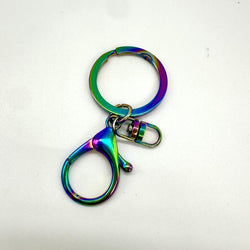 HARDWARE: Lobster Clasp with Split Ring / Key Chain: Rainbow colour