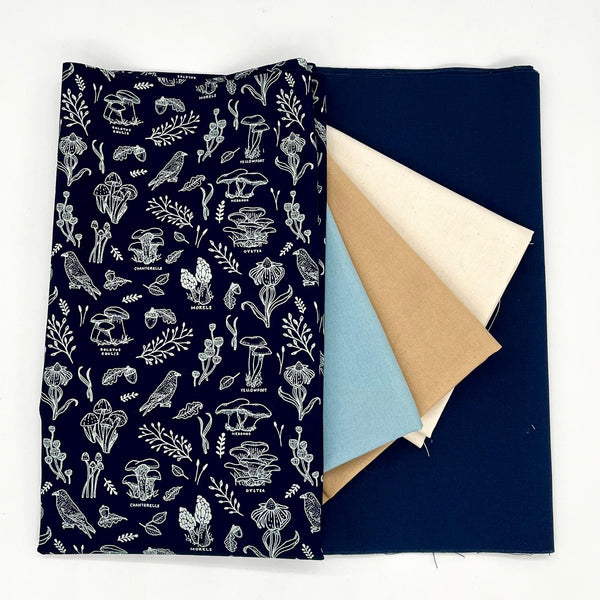 FABRIC KIT: Pie Dish Carrier: AGF Mushroom Hunt Bay option