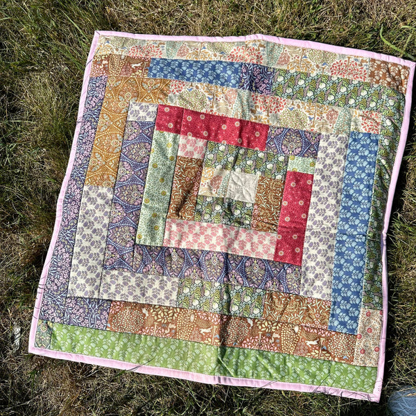 SAMPLE SALE: N12: Tilda Log Cabin Cushion COVER ONLY