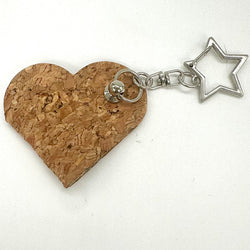 SAMPLE SALE: AD12: Heart Cable Tidy with Star Clasp in Large Grain Cork