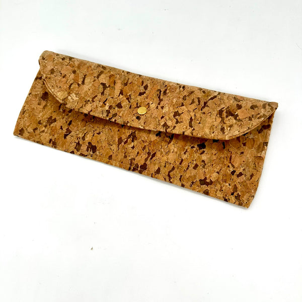 SAMPLE SALE: AK12: Dark Grain Cork Pencil Case