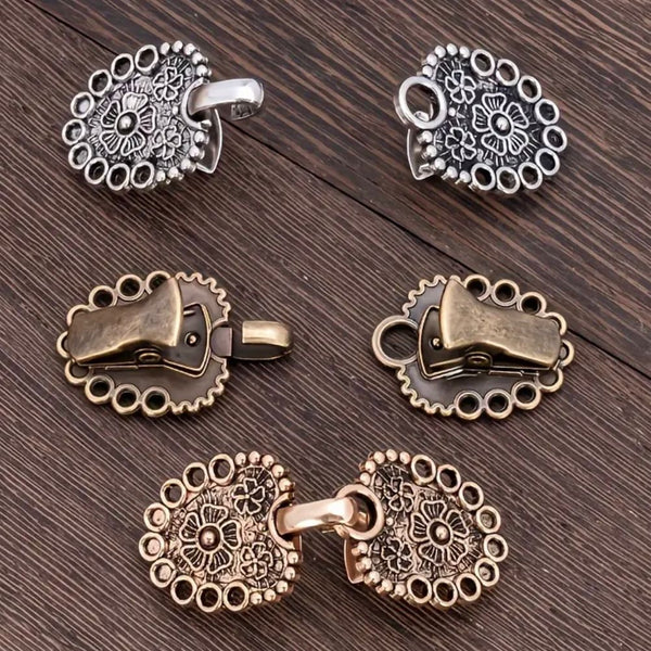 HARDWARE: Shawl Clip: *A* Floral ANTIQUE