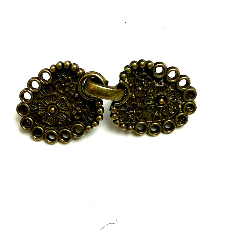 HARDWARE: Shawl Clip: *A* Floral ANTIQUE