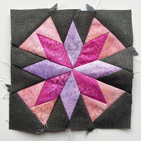 KIT with Instructions: Quilting With Jane Sew-A-Row BOTM | 'Fireworks (Alaska)' Block